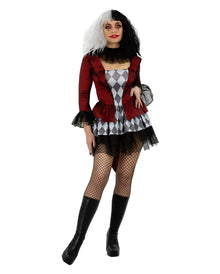 Böser Harlekin Kostüm für Damen