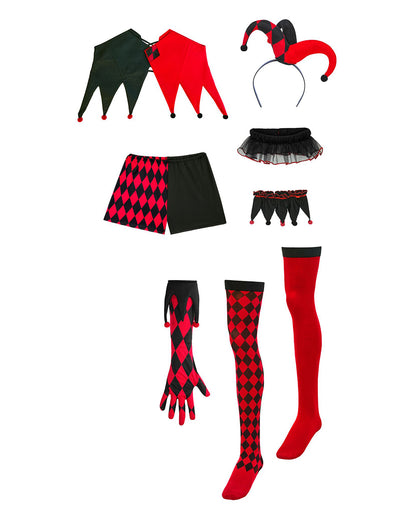 Evil Jester Harlekin Damen Kostüm