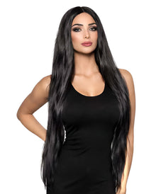 Extralange Schwarze Langhaar Perücke Kim