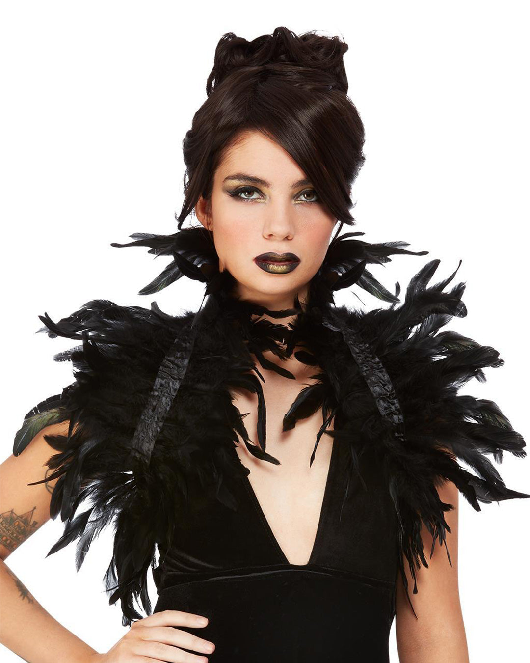 Bolero With Black Feathers