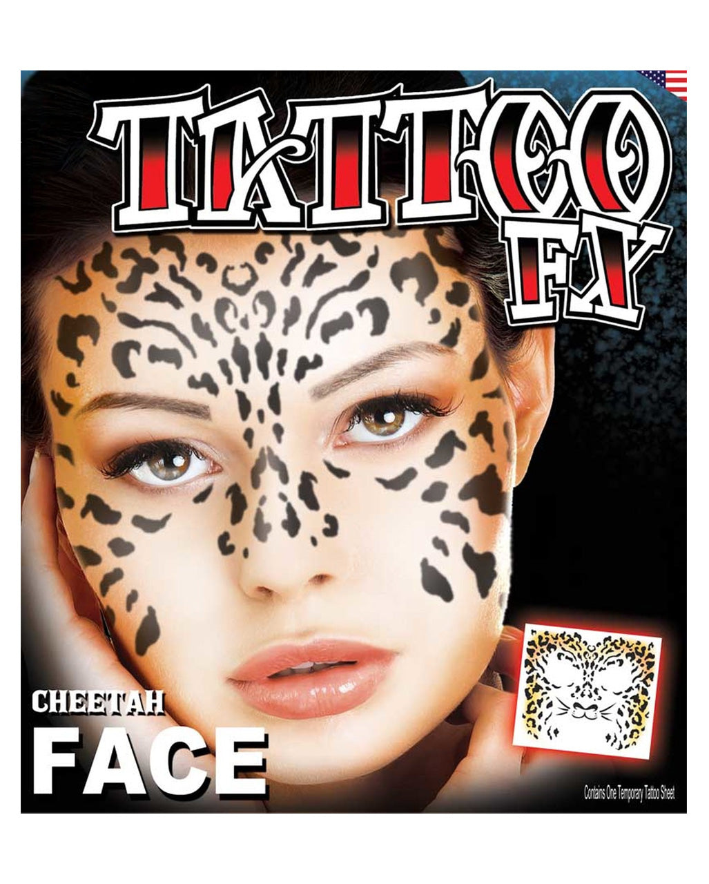 Face Tattoo Cheetah