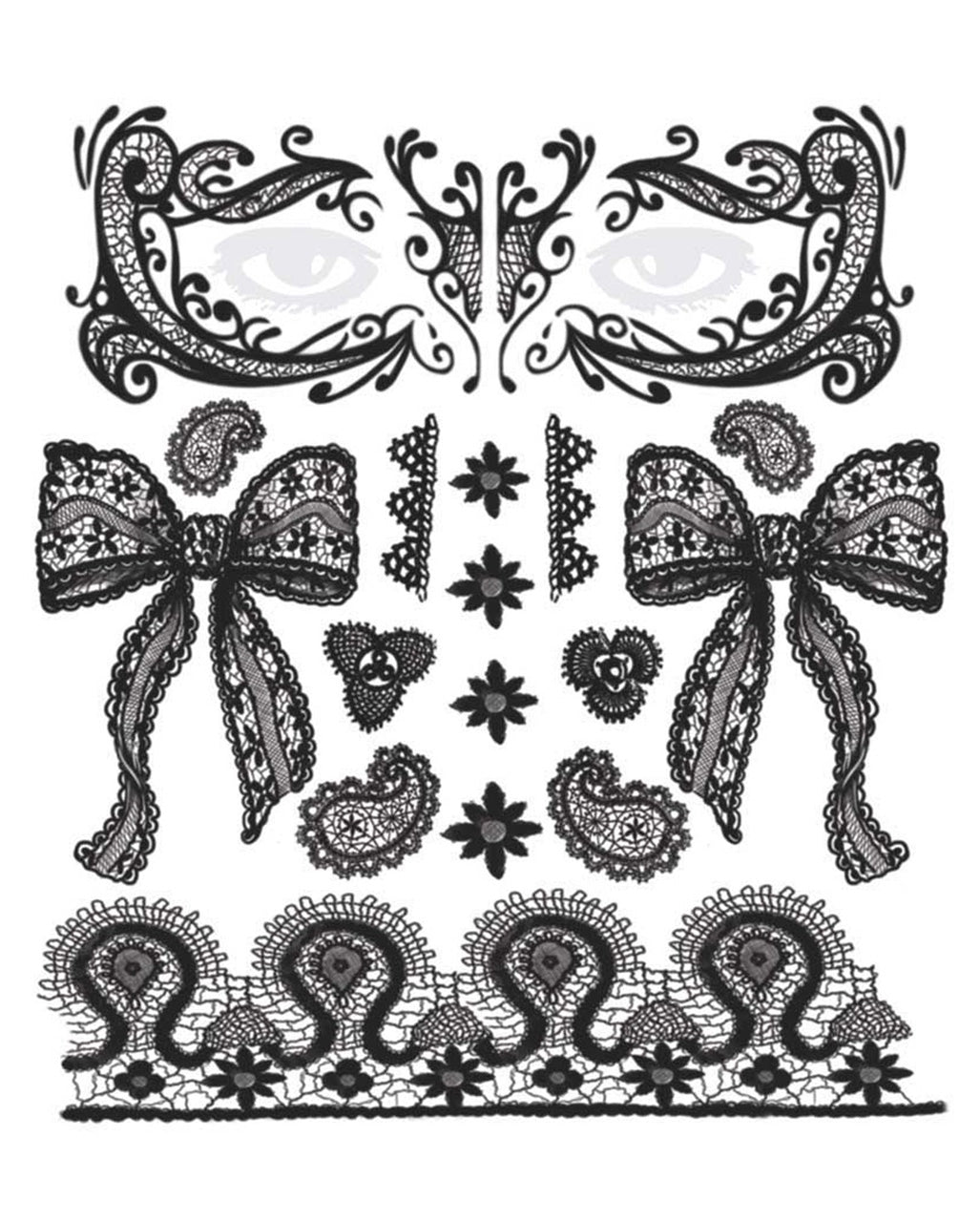 Gesichtstattoo Set Spitze