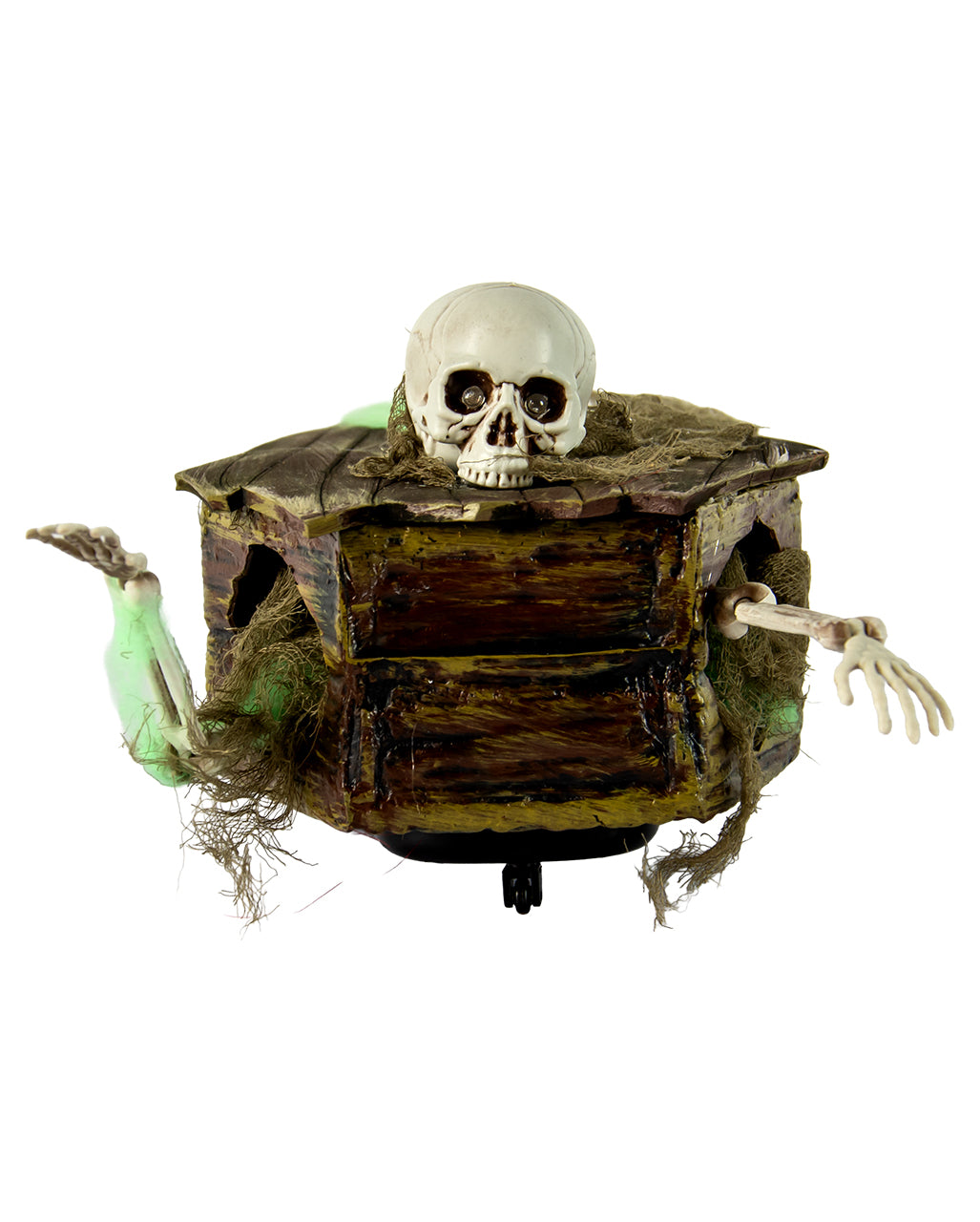 Fahrender Sarg mit Skelett Animatronic 34cm