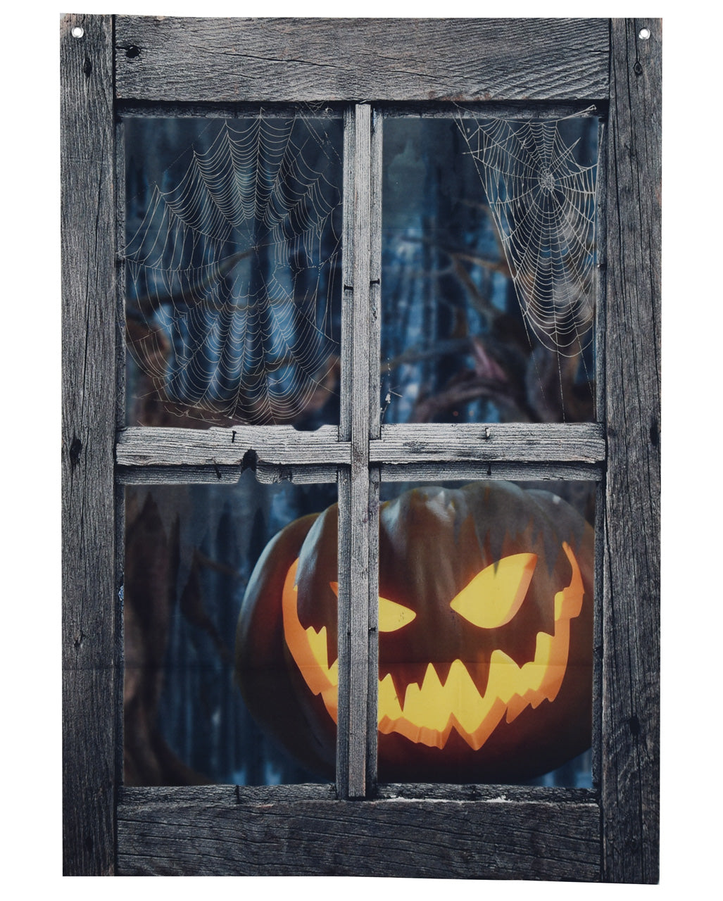 Fake Window With Creepy Halloween Pumpkin 120cm