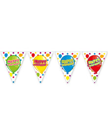 Farbenfrohe Happy Birthday Wimpelgirlande 6m