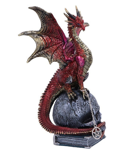 Fate of the World Drache auf Totenkopf Figur 23cm