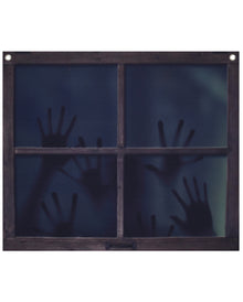 Fenster mit unheimlichen Schattenhänden 3er-Set 60x49cm