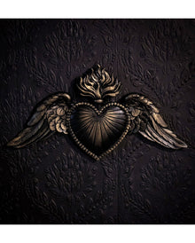Rilievo da parete “Fervour Winged Sacred Heart” 22 x 14 cm