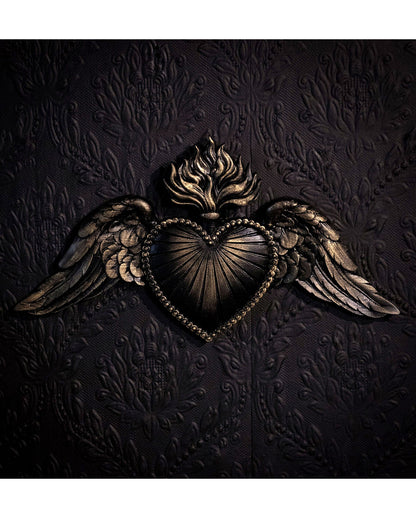 Fervour Winged Sacred Heart Plaque 22 x 14cm