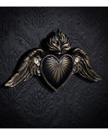 Rilievo da parete “Fervour Winged Sacred Heart” 22 x 14 cm