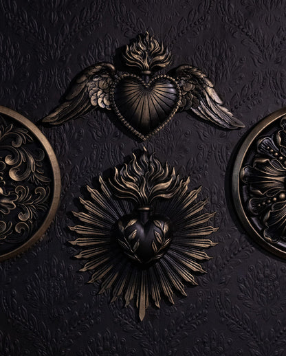 Fervour Winged Sacred Heart Plaque 22 x 14cm