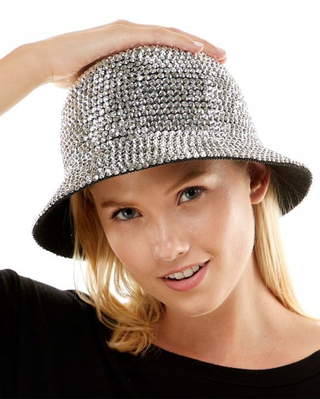 Rave Anglerhut mit Glitzersteinchen