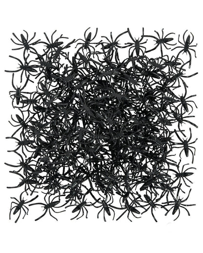 144 Schwarze Halloween Spinnen