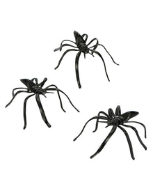 144 Schwarze Halloween Spinnen