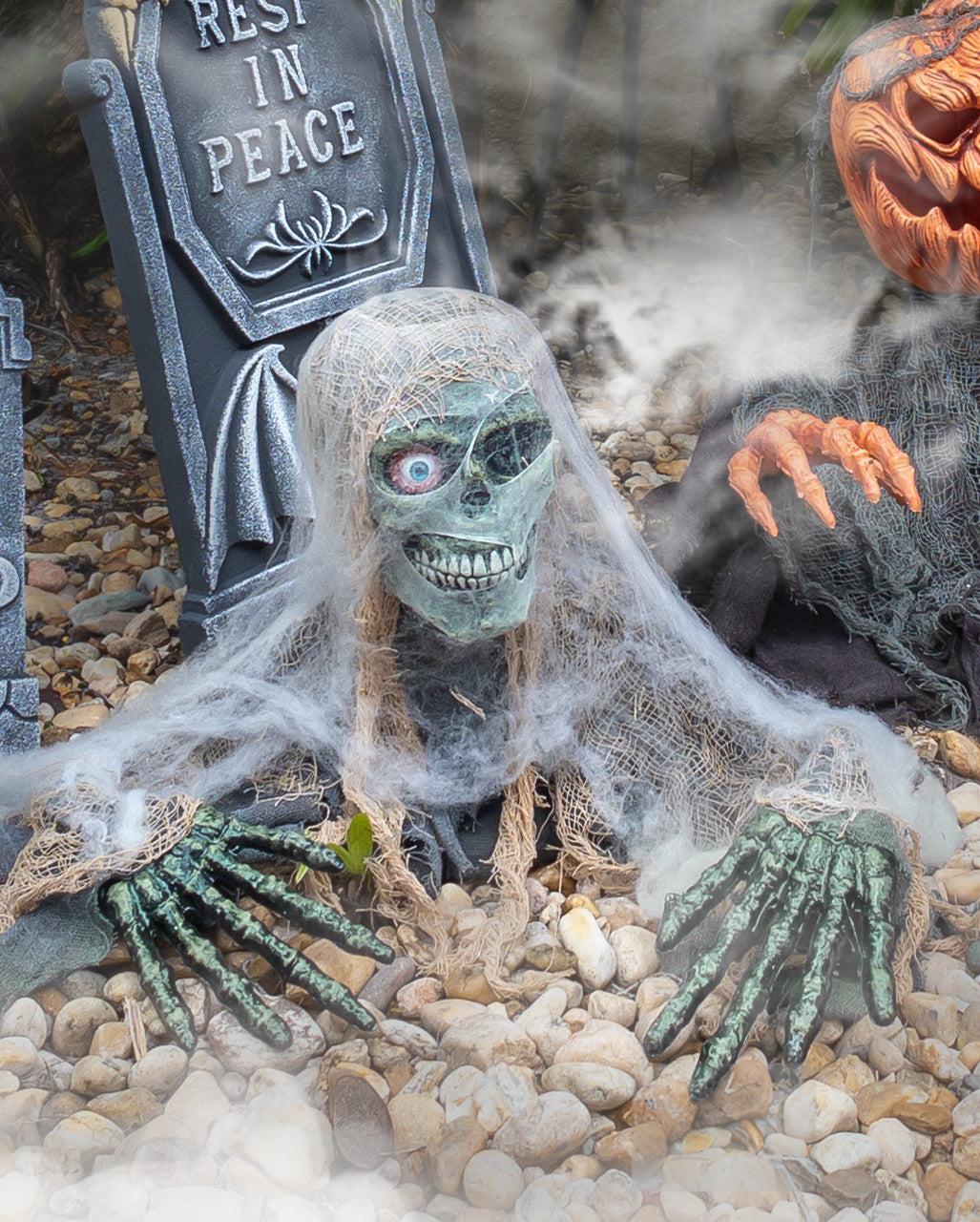 Fetzenzombie Groundbreaker mit Bewegung, Sound & Licht 90cm
