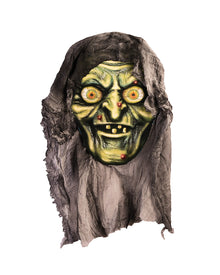 Hexen Schädel aus Karton mit Deko Stoff