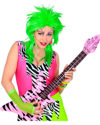 Fingerless Mesh Gloves Neon Green