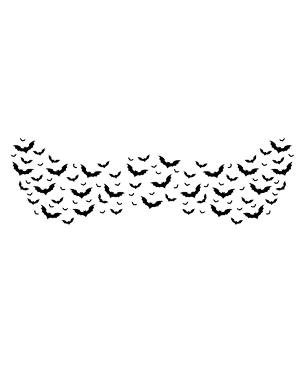 Bat Face Tattoo 16x5cm