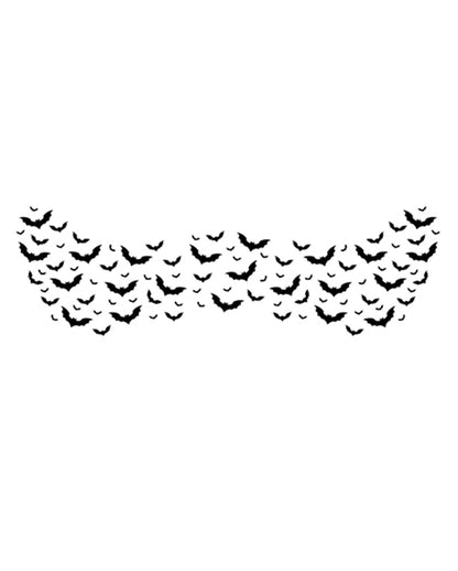 Bat Face Tattoo 16x5cm