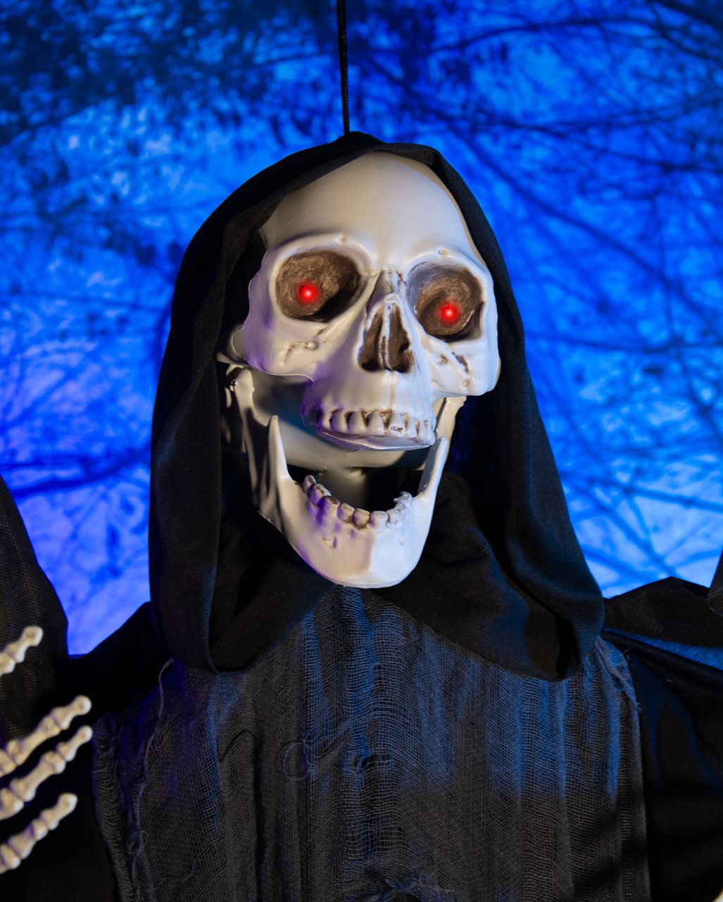 Flügelschlagender Skelett Reaper mit Sound & Licht 153cm