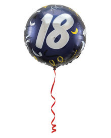 Folienballon 18 schwarz-gold 45cm