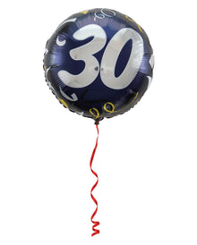 Folienballon 30 schwarz-gold 45cm