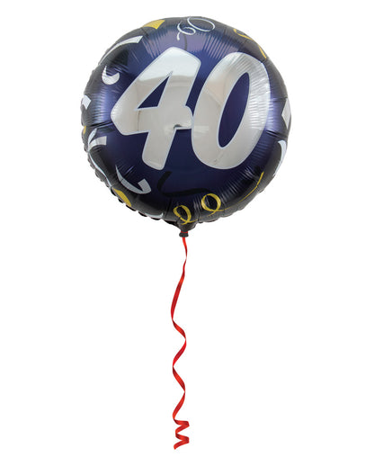 Folienballon 40 schwarz-gold 45cm