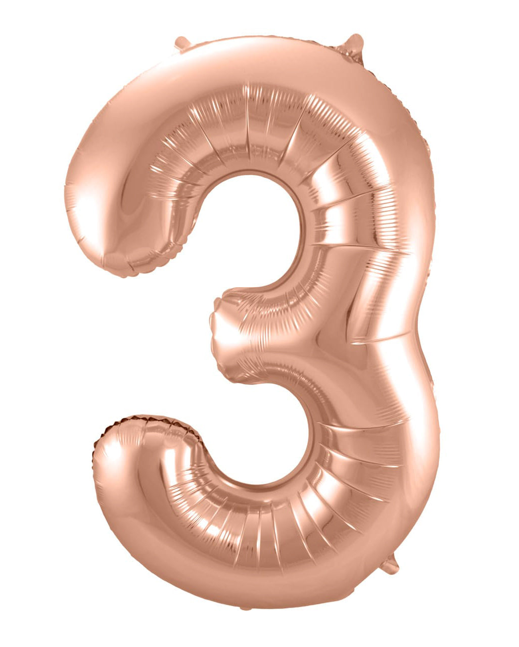 Folieballon Nummer 3 Rose Gold