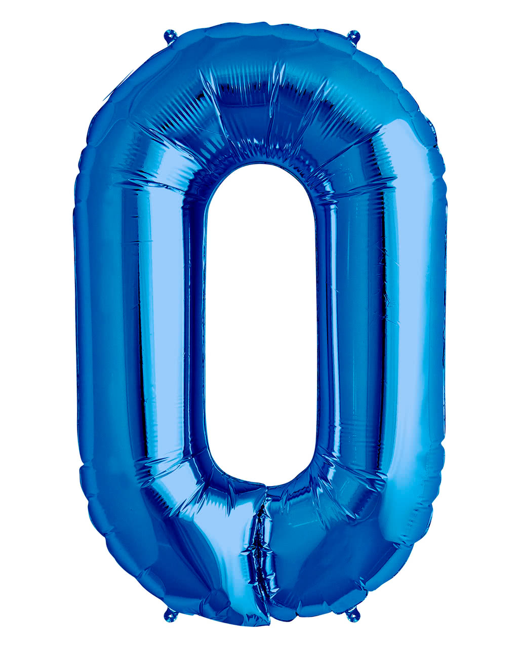 Blauer Folienballon Zahl 0