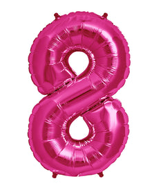 Folienballon Zahl 8 Pink