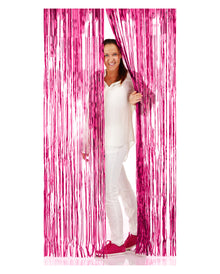 Fransen-Türvorhang Folie pink 1x2m