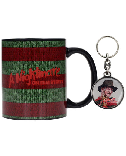 Set Di Tazze E Portachiavi Freddy Krueger