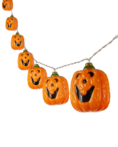 Halloween Jack O'Lantern Lichterkette mit 10 LEDs
