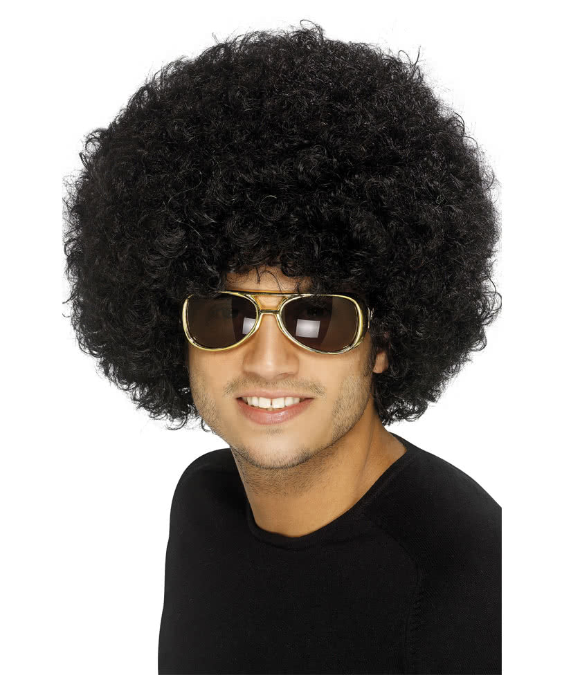 Schwarze Funky Afro Perücke