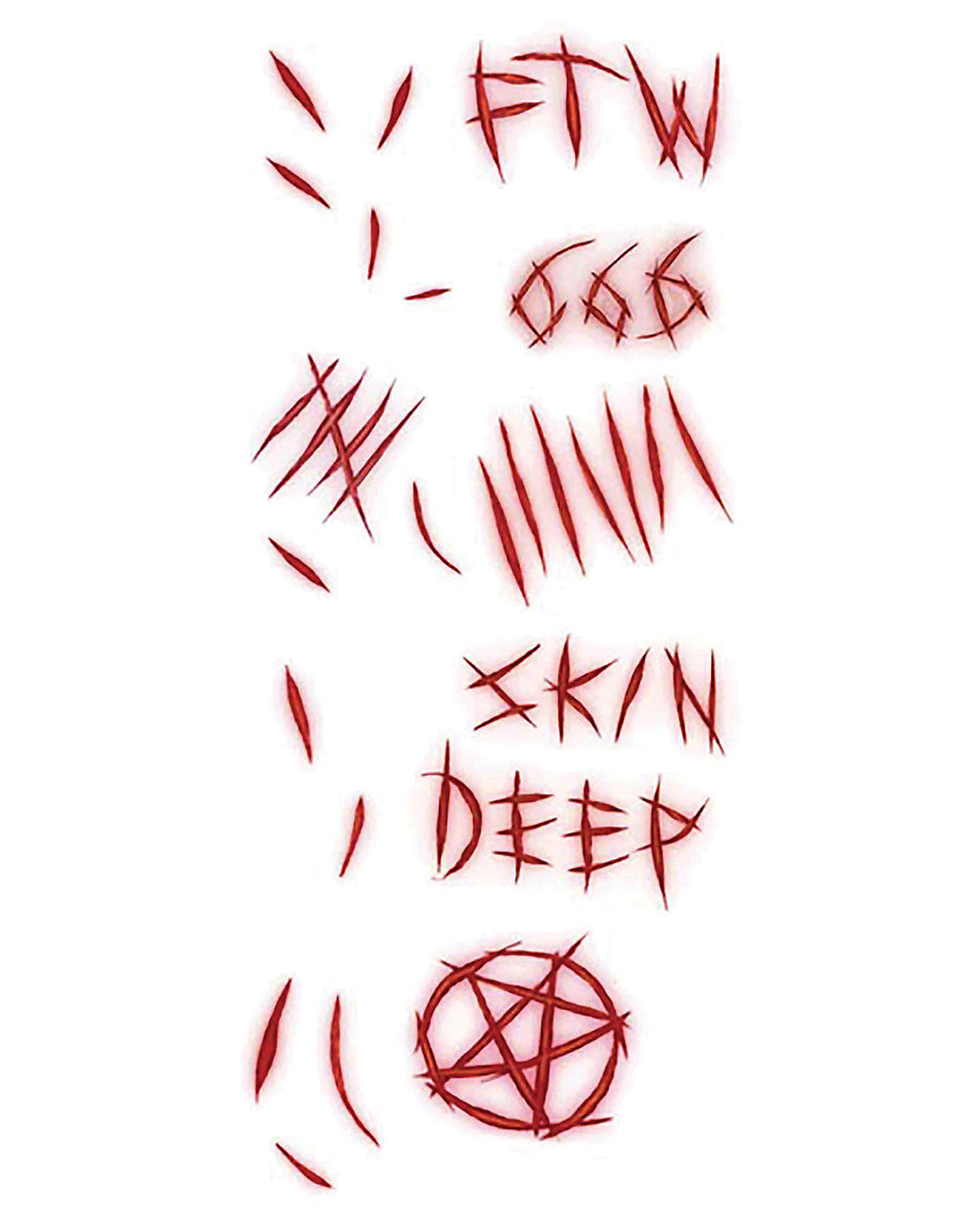 Schnittwunden Trauma Klebetattoo