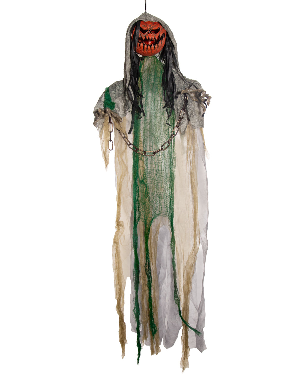 Bound Pumpkin Monster With Sound & Light Hanging Figure 120cm