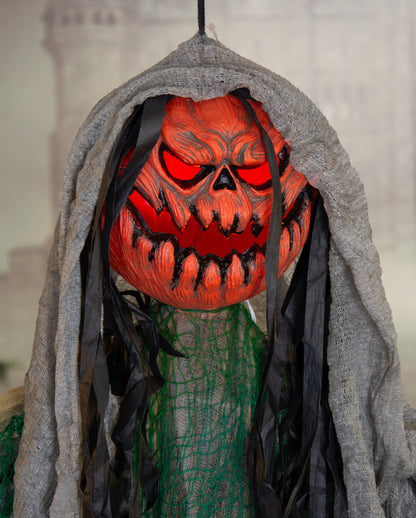 Bound Pumpkin Monster With Sound & Light Hanging Figure 120cm