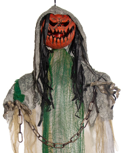 Bound Pumpkin Monster With Sound & Light Hanging Figure 120cm