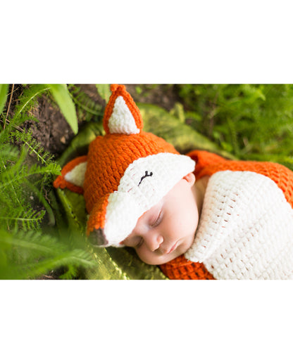 Gehäkelter Baby Kostümsack Fuchs