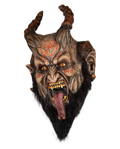 Maschera da diavolo Abadon con corna e barba