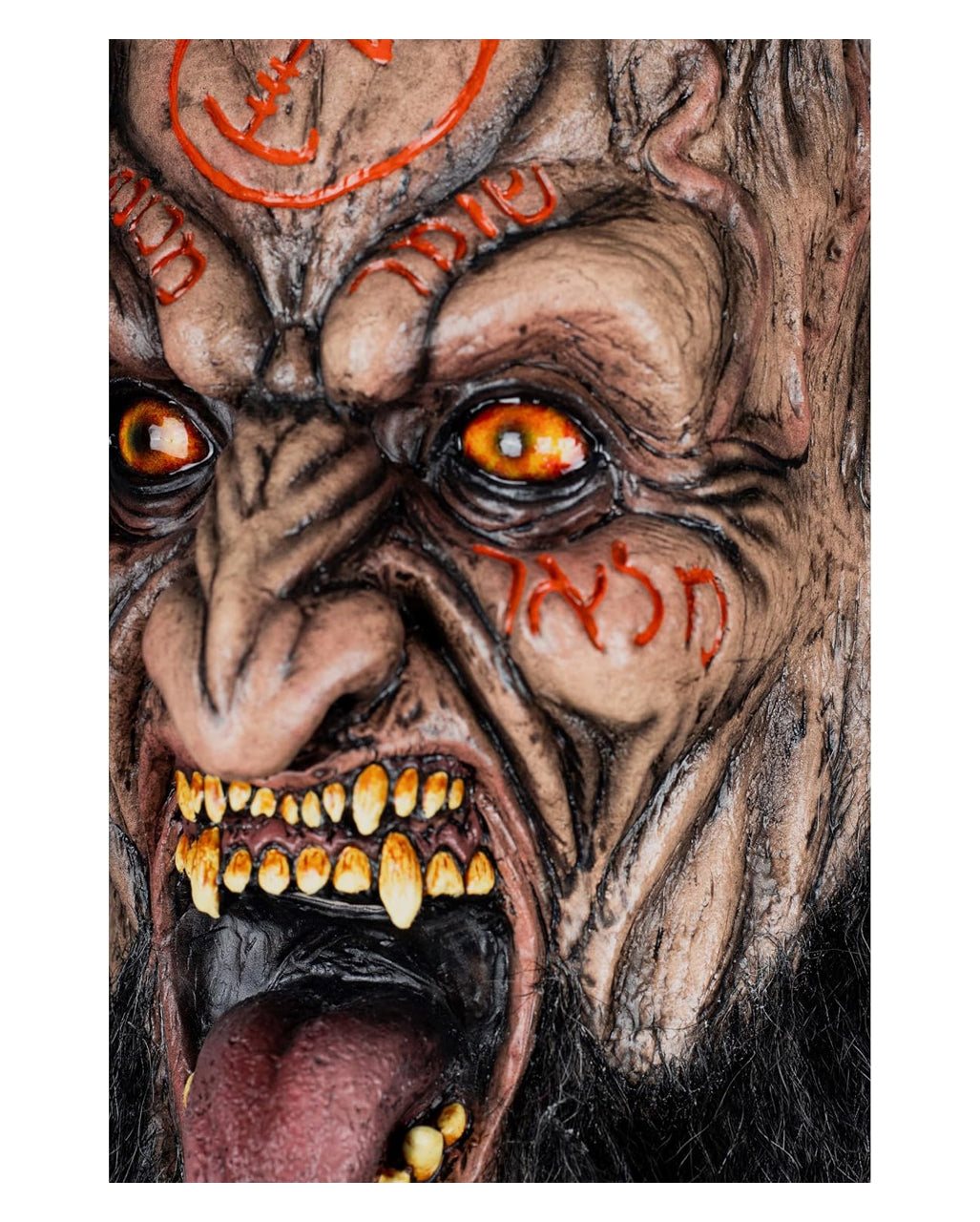 Maschera da diavolo Abadon con corna e barba