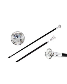 Gehstock mit Diamantknauf aus Glas