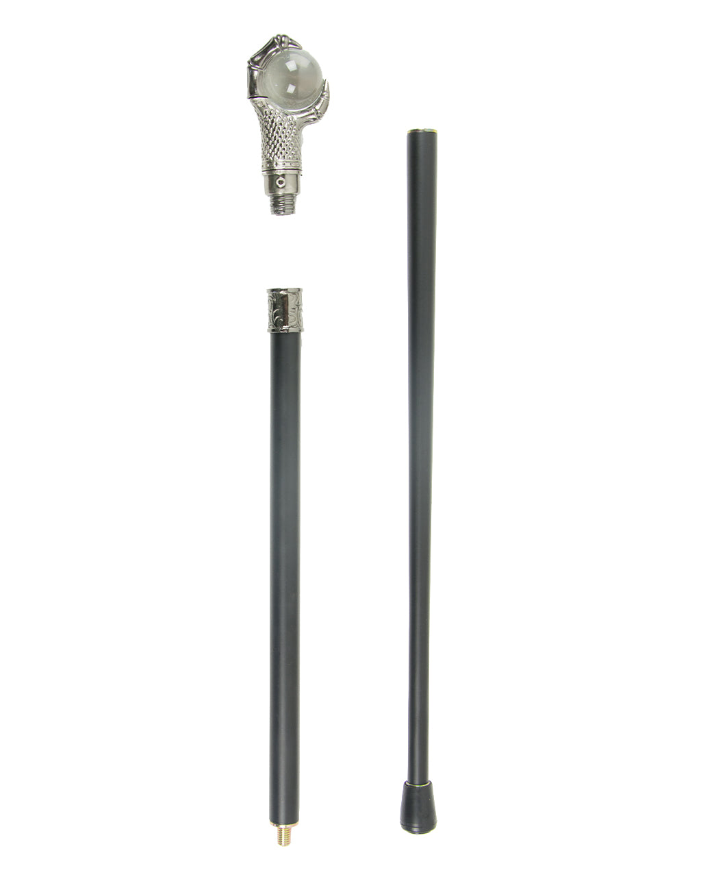 Walking Stick With Dragon Claw & Glass Ball 95cm