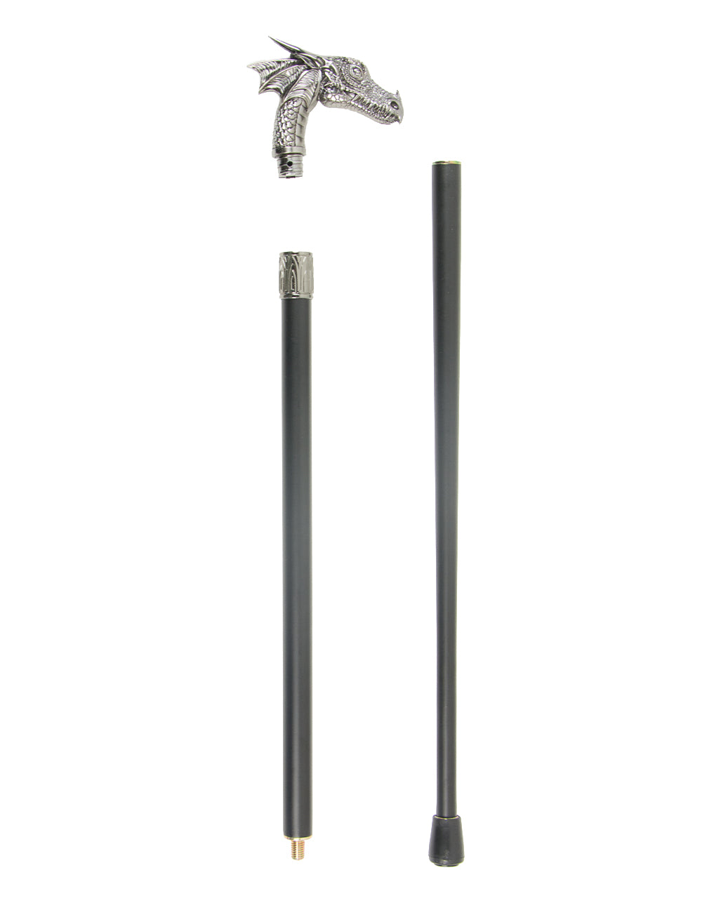 Gehstock mit geflügeltem Drachenkopf 95cm