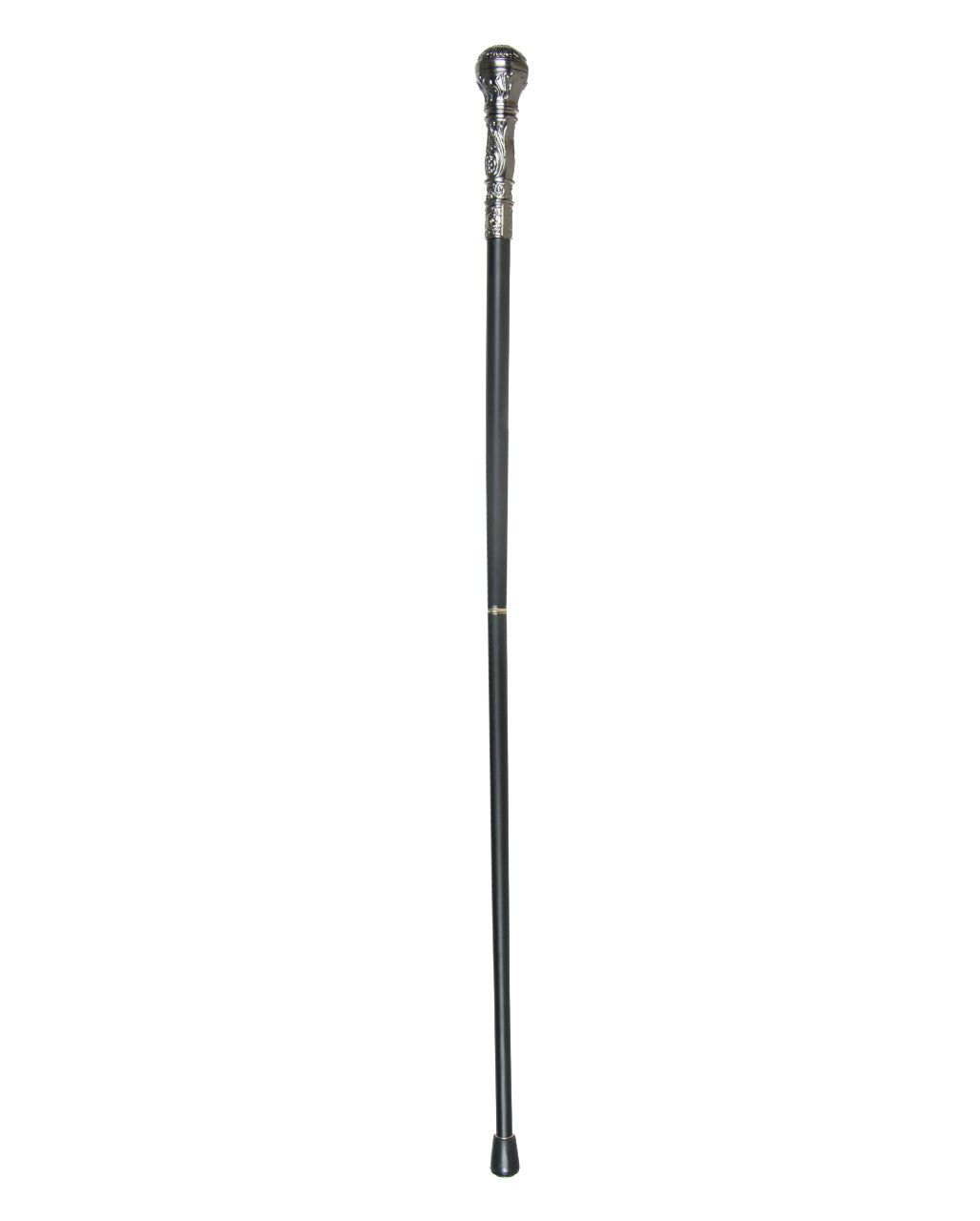 Gehstock mit rundem silbernen Knauf 95cm