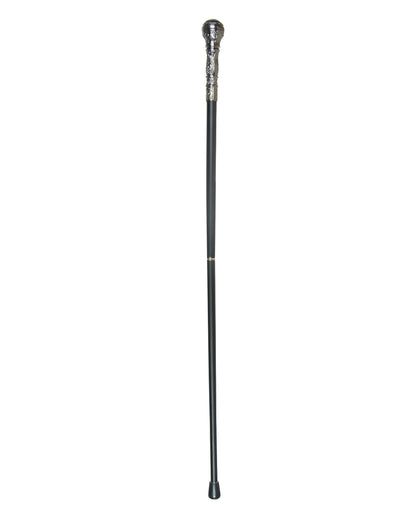 Gehstock mit rundem silbernen Knauf 95cm