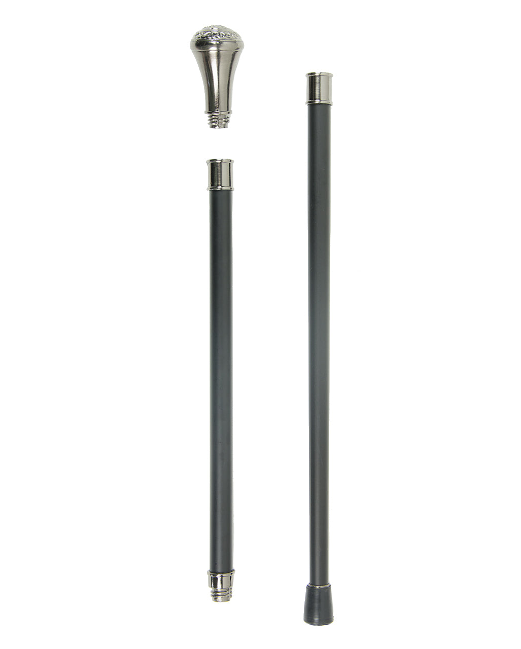 Gehstock mit silbernem Fledemaus Knauf