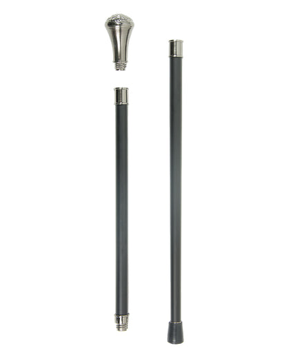 Gehstock mit silbernem Fledemaus Knauf