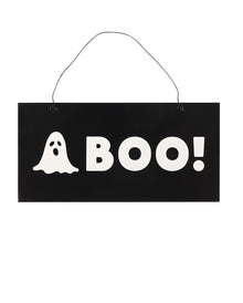 BOO Ghost Halloween Hanging Sign