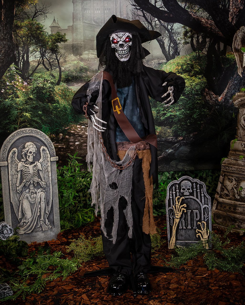 Ghost Pirate With Movement, Light & Sound 176cm